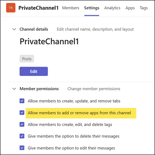 Control who can add apps to the channel