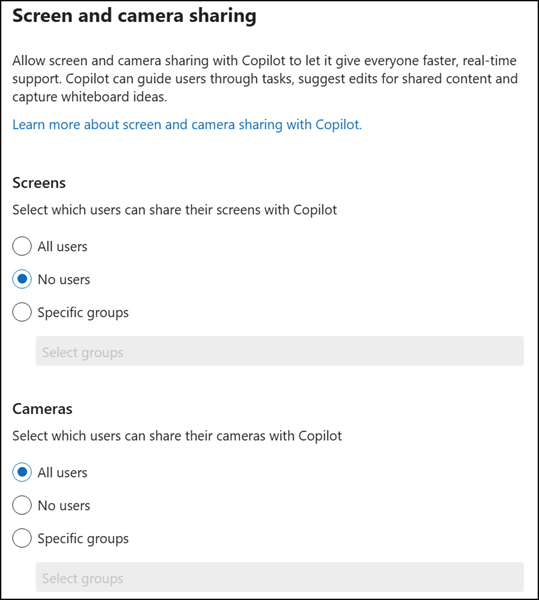 Disable one of the two capabilities for all users