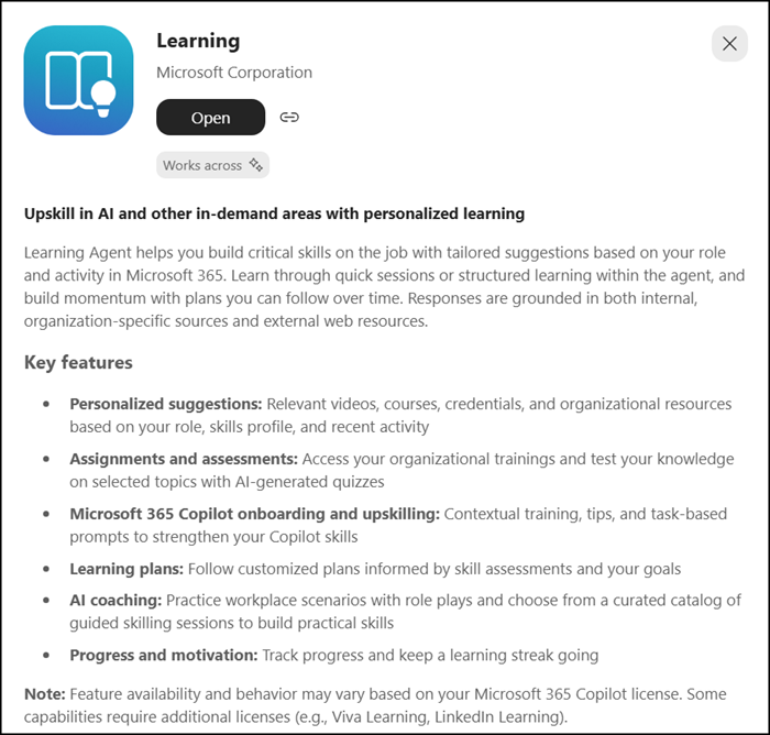 Users should transition to Learning Agent