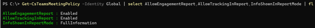 Attendance and engagement report settings with PowerShell