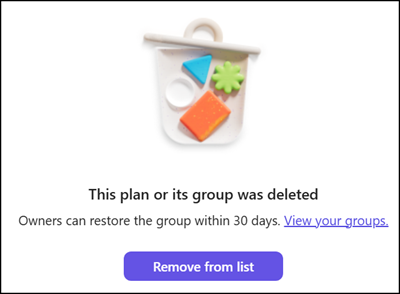The plan is deleted if someone deletes the channel