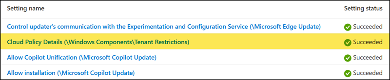 Wait for the new tenant restrictions setting to deploy