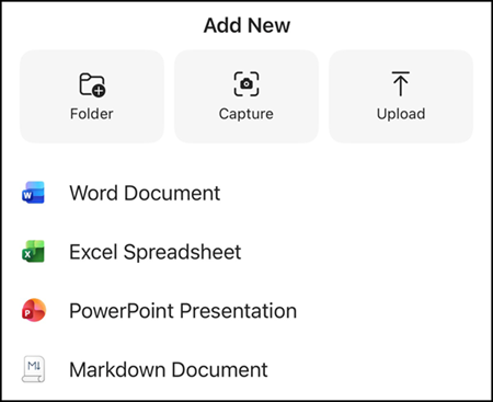 Users can create new Markdown files