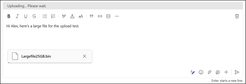 The previous synchronous upload experience