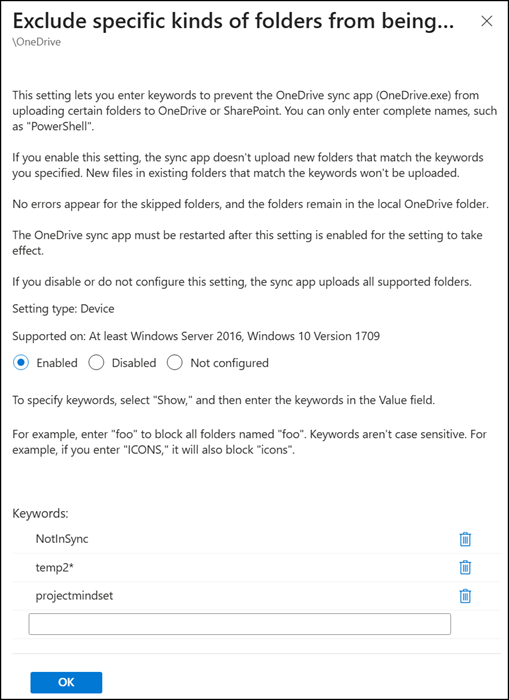 Wildcards are not supported