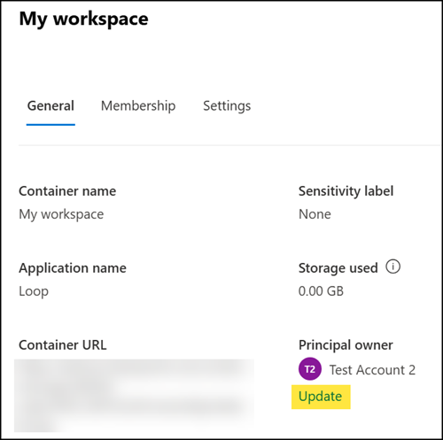 A SharePoint Embedded admin can now update the PrincipalOwner