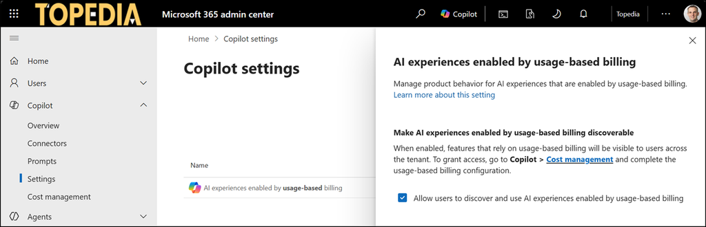 Enable the usage-based billing configuration