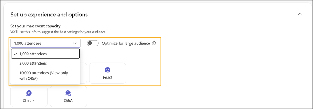 Schedule a regular event with 1,000 attendees