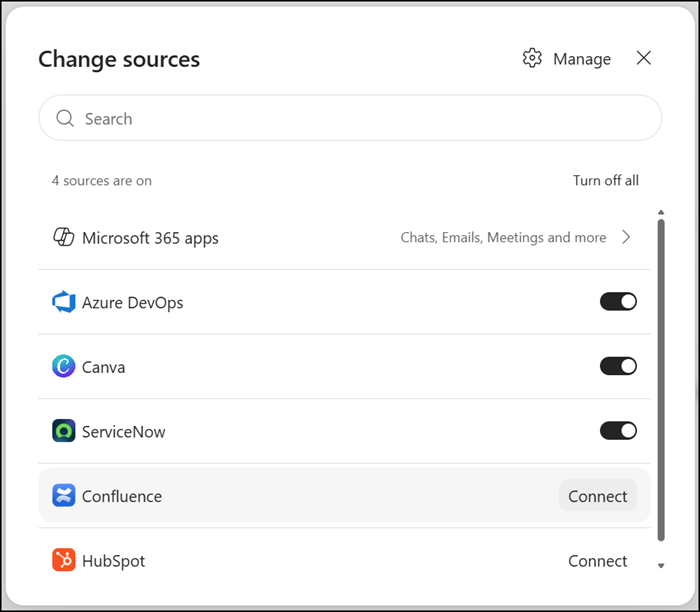 Connect Confluence as a synced connector