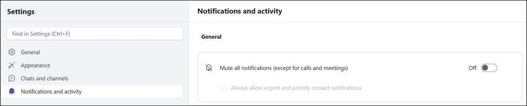Until now, users could mute all notifications