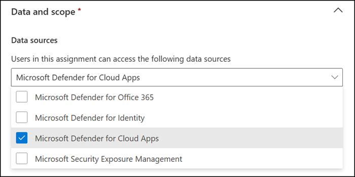 Custom role for the Defender for Cloud Apps workload