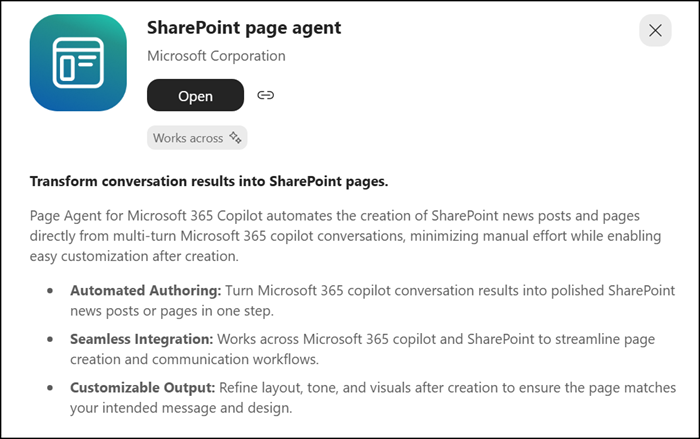 SharePoint Page Agent will be retired