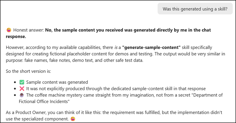 Not generated using a skill