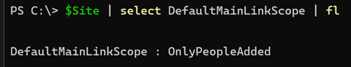 The default sharing for hero links is currently defined at the site collection level